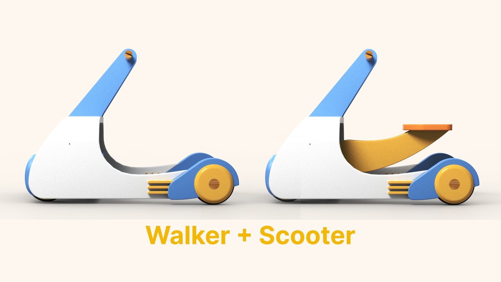GoKiddo: Walker and scooter convertible modes