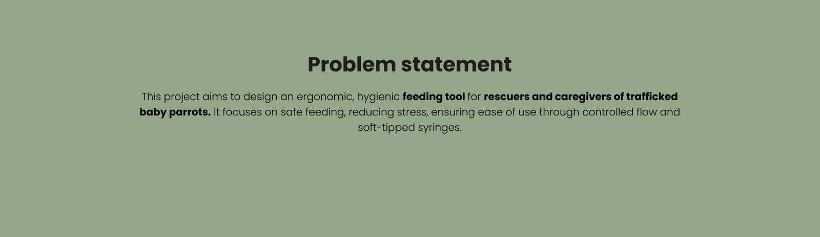 Tiny Tummies: Problem statement