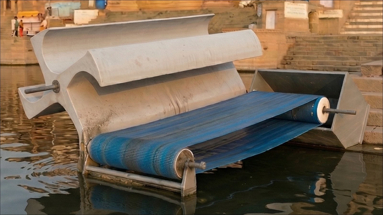 Waste & Worship: Scoop wheel and conveyor mechanism detail